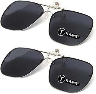 TERAISE Flip up HD Polarized Unisex Clip On Sunglasses for Outdoor/DrivingUV400