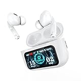 ONES MusPlayE Wireless Earbuds, Bluetooth 5.4 Headphones in Ear, LED Display, Active Noise Cancelling, Low Latency, Deep Bass, in Ear Earphones for Phone, Travel, Sports, APP Connected, White