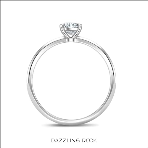 Dazzlingrock Collection 1.00 Carat (cttw) Marquise Cut Cubic Zirconia Solitaire Engagement Ring for Women in 925 Sterling Silver3
