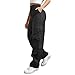 Black Athletic Pants Women Womens High Waisted Cargo Pants Baggy Wide Leg Stretchy Casual Trousers Streetwear Fashion Trendy Travel Outfits Black XL