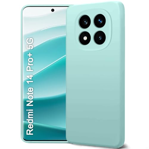 Image of TheGiftKart Liquid Silicone Back Cover Case for Mi Redmi Note 14 Pro Plus 5G | Soft Micro-Fibre Lining Inside | Camera & Screen Protection | Shockproof Cover for Redmi Note 14 Pro+ (Silicone, Blue)