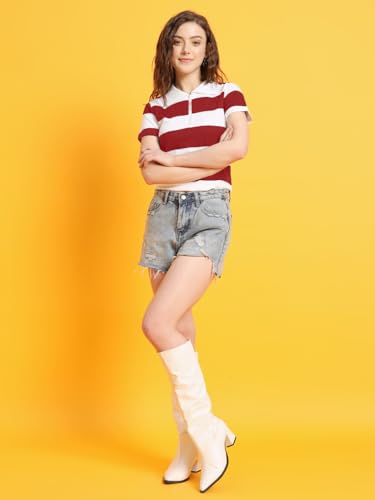 Image of THE DRY STATE Women Cotton Half Sleeve Round Neck Tshirt