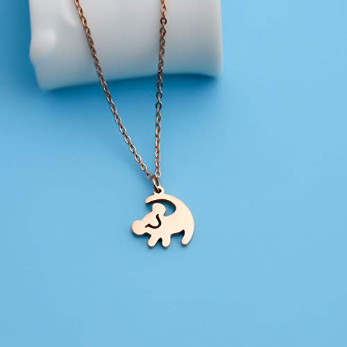 FOTAP Lion Necklace Girl Pendant NecklaceValentine's Jewelry3