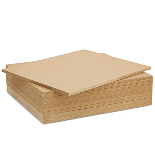 0.25" Thick Blank Mdf Chipboard Sheets For Painting, Arts And Crafts (8 X 10 In, 12 Pack) #TOP7