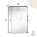 Hamilton Hills 22x30 inch Metal Gold Frame Mirror for Bathroom | Brushed Rectangular Rounded Corner Vanity | 2