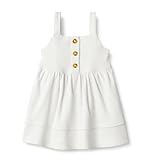 DETALLES: Tapeta con botones en la parte delantera, tirantes anchos con botones interiores para un buen ajuste, detalle bordado en los bordes de los tirantes y el bajo, y cintura elástica para mayor comodidad