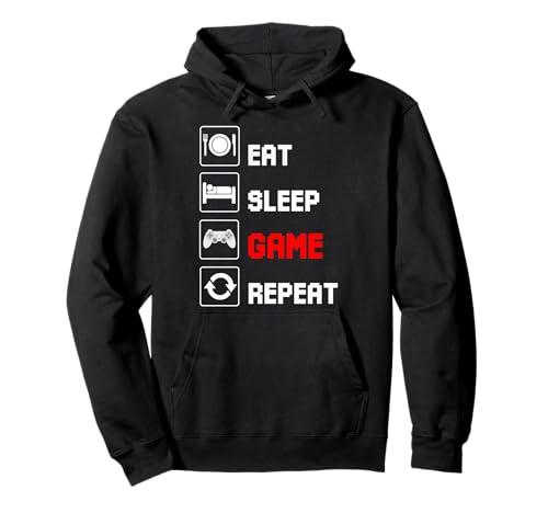 Eat Sleep Video Game Repeat Gamer Gift Hombres Mujeres Niños