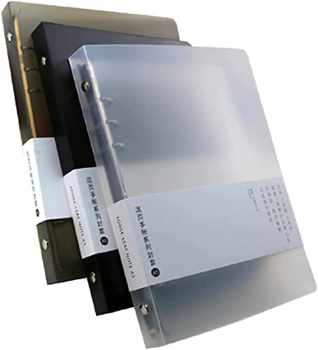 3 Pack A5 A6 B5 Round Ring Binder Cover 6-Ring 9-Ring PVC Binder Covers Refillable Notebook Loose Leaf Binder Protector (Inner Paper Not Included A5)