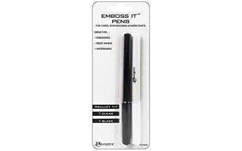 Ranger Emboss It Pens 2/Pkg-Black & Clear