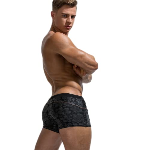 UXH Men's Swimwear Trunks Fashion Male Beach Short Pants Printing Surfing Swimming Suilt Swim Trunk3