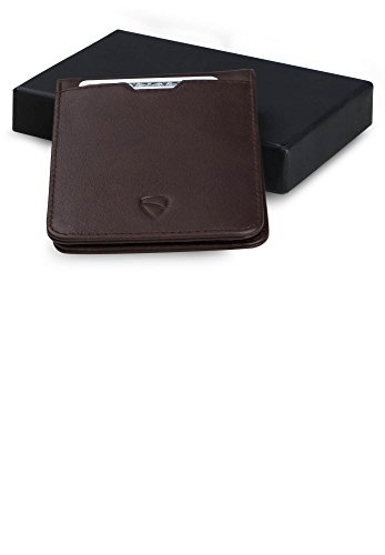 Image of Vaultskin MANHATTAN Slim RFID Blocking Bifold Leather Wallet for Men - Men's Leather Wallet, Front Pocket Minimalist Card Holder, Holds 9 Cards and Cash, Premium Italian Leather