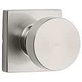 Kwikset 97200-895 Pismo Passage Square Modern Door Knob, Satin Nickel