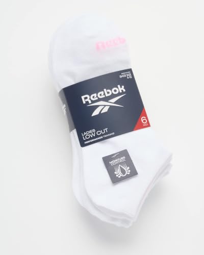 Image of Reebok Womens Low Cut Socks 6 Pack Lightweight Performance Athletic Socks | Performance Stretch, Lightweight and Breathable Toe Seam with Arch Support