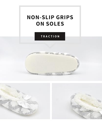 Keyela Womens Cozy&Warm Slipper Socks with Grippers-House Socks3