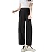 Women's Pregnant Women High Waist Elastic Fashion Double Lateral Drawstring Harem Loose Casual Pants,Black,XL