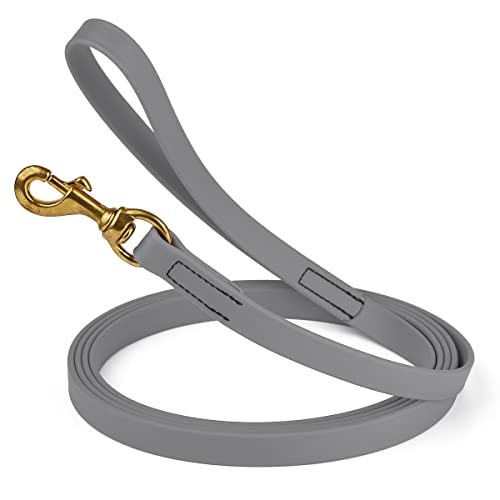 Viper K9 Biothane Working Dog Leash Waterproof Lead For Tracking Training Schutzhund Dog Sport & Search - Odor-Proof Long Line With Solid Brass Snap For Puppy Medium Large 3/4" X 20Ft Battleship Gray #TOP12