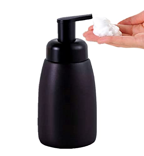 Bibilan - Dispensador de jabón líquido de cerámica mate, dispensador de jabón de mano rellenable para lavar a mano, detergente, champú, loción con bomba para baño, ducha, encimera, cocina Cover