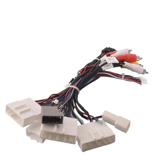 ZVPQU Adaptateur de câble de faisceau de câbles stéréo for autoradio Android 16 broches, for Nissan, Murano, Qashqai, J10, J11, X Trail, Tiida câble...