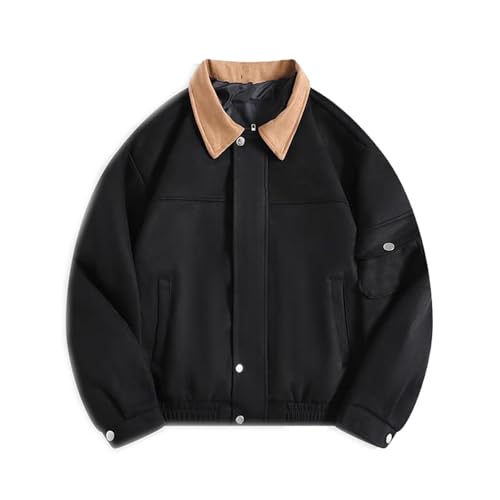 Veste en cuir homme solide pour mi-saison confortable