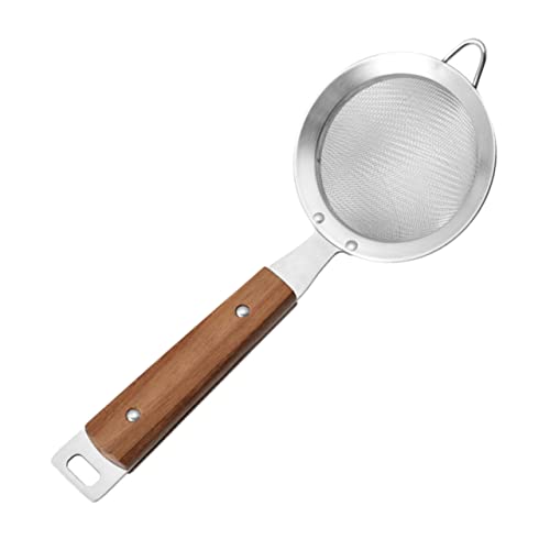 Hemobllo Cuchara Colador de Acero Inoxidable con Malla Fina Escurridor de Pasta y Verduras Diseño Colgante para Cocina Pequeño