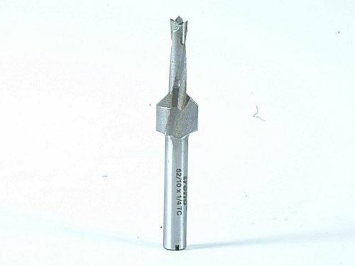 Trend Professional Drill Countersink Counterbore Router Cutter Bit, 1/4 Inch Shank, 12mm Cut Diameter & 20mm Cut Length, Tungsten Carbide Tipped, 62/10X1/4TC