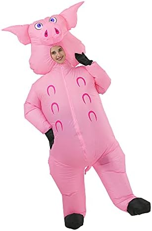 Inflatable Pig Costume Super Pig Costume Pink Costume Adult Inflatable Halloween Costumes Fancy Dress for Adult