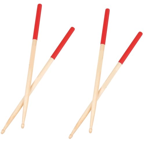 2 pares de baquetas de arce para práctica, con agarre antideslizante, para adultos y para baterías electrónicas y acústicas miniatura 6