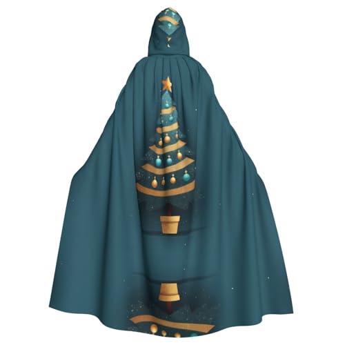 Cape à capuche sapin de Noël longue pour illuminer le réveillon