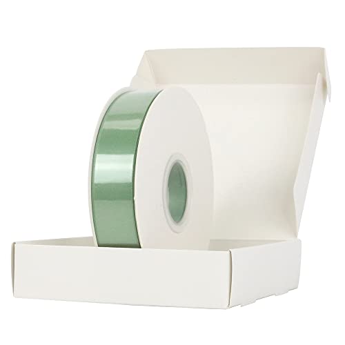 Huihuang Sage Satin Ribbon 1 Inch Light Sage Green Ribbon 50 Yards Double Face Silk Satin Ribbon For Wedding Decor Crafts Gift Wrapping Bows Bridal Floral Bouquet Invitation Card Baby Shower Party #TOP2