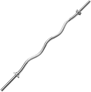 PROIRON Curl Bar Super EZ Bar 47 inches Standard Bar with Spinlock Collars 1200mm