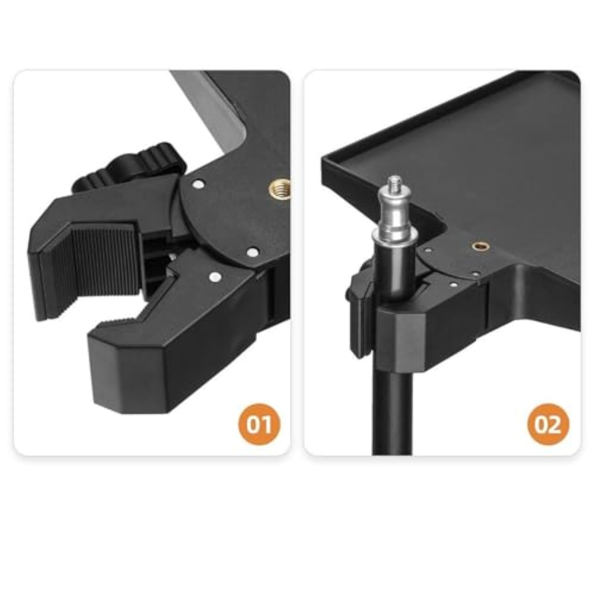 Adjustable Height Mic Stand Utility Shelf Tray