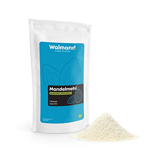 Walmand Mandelmehl 500g | Blanchiert | Nicht entölt | Natur | Premium Qualität Cover