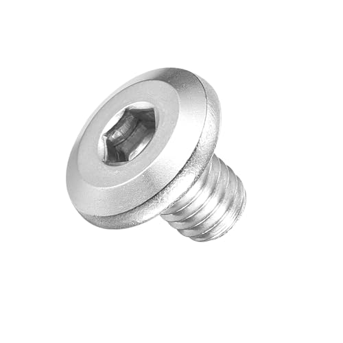 Image of METALLIXITY Flat Head Hex Socket Cap Screws Bolts(M6-1x8) 50Pcs, 304 Stainless Steel Hex Socket Furniture Bolts Screws - for Furniture Woodworking Project, Silver Tone
