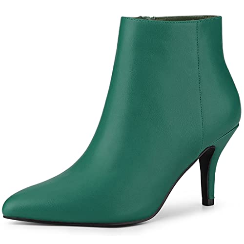 Allegra K Women's Glitter Over-The-Knee Boots - Stiletto Heel, Pointed Toe, Green, Size 7 M US