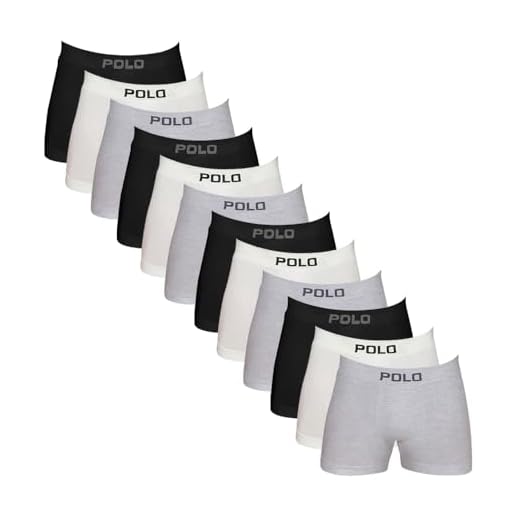 Kit 12 Cuecas Boxer Polo Star Masculina Algodão Sortida (BR, Alfa, GG, Regular, Sortido)
