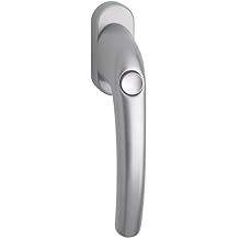 Hoppe 1757136 Tokyo Window Handle with Square Push Button 7 x 32mm Stainless Steel Effect