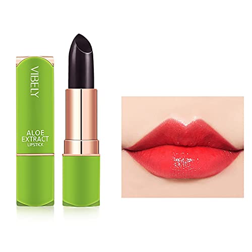 JoCome Rouge À Lèvres À L'aloe Vera,Rouge À Lèvres en Gelée D'aloe Vera Bio Changement De Couleur De Température Magique Brillant À Lèvres Rouge À Lèvres Végétal Naturel Cover