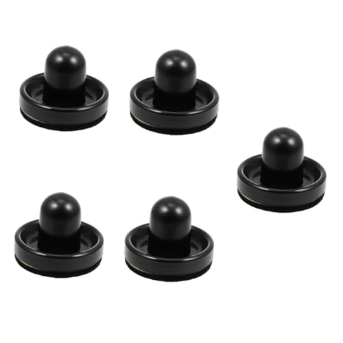 BESPORTBLE 5sätze Air Hockey Pusher Mit Lint-ersatz Und Torwart Schwarze Schieber Für Tischspiele Ersatzteile Für Unvergesslichen Spielspaß