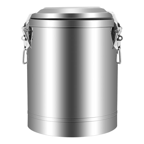 JUXGALXRIN Calentador de Alimentos de Acero Inoxidable, Cubo Aislado de 14 L, Calentador con Tapa, 26,5 * 40 Cm, para Todo Tipo de Fiestas, Picnics al Aire Libre, Viajes, Bufés, Hoteles, Restaurantes