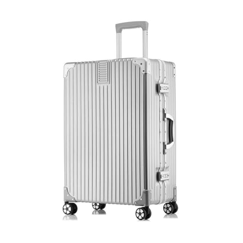 26インチの旅行用スーツケース。アルミ合金のプルロッドとサイレントユニバーサルホイール付き。ビジネスやレジャー旅行に最適。(A14,26in)