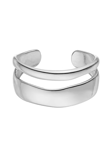 Purelei Aloha Ring – Verstellbarer Ring mit Doppelband-Design – Edelstahl 18K vergoldet – Harmonisches Schmuckstück – Größe 50–60… – Ansicht 1