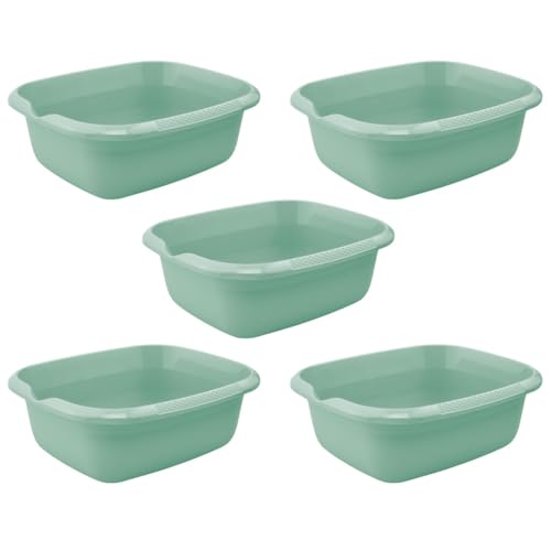 keeeper björk 5x Universal-Schüssel mit Ausguss, Eckig, 9 l, 38 x 32 cm, Nordic Green – Ansicht 1
