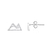 Mountain Stud Earrings - 925 Sterling Silver