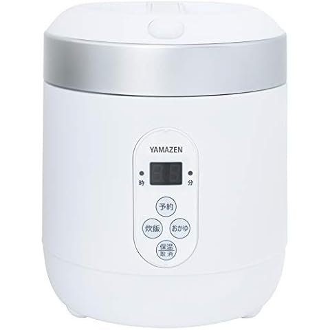 [Yamazen] Rice cooker 0.5-1.5 go Microcomputer-type small mini rice cooker with rice cracker mode for warm living Reservation function White YJG-M150 (W) Japan Import Cover