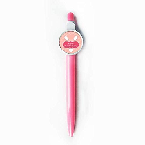 Stylo bille rose et blanc Saint-Valentin pour offrir un cadeau romantique unique