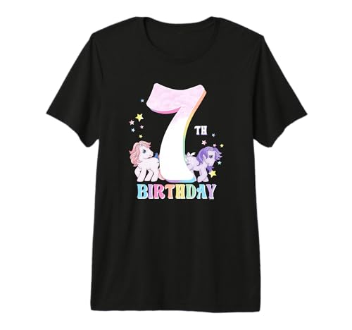T-shirt premium My Little Pony 7th Birthday en coton doux