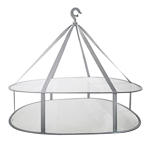Glakyur - Secador de suéter de 2 niveles para colgar ropa para colgar y secadora de ropa, tendedero de ropa, soportes para secadora de ropa plegable