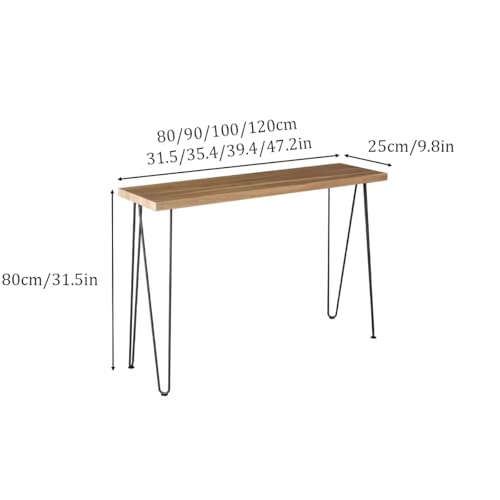 Mesa de exposición larga para sofá o recibidor estrecho de 120cm 4
