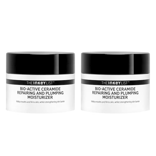 The INKEY List Bio-Active Ceramide Moisturiser 50ml (Pack of 2), Anti-Ageing Skincare, 24-Hour Hydration Cream, Vegan Friendly, Suitable For All Skin Types