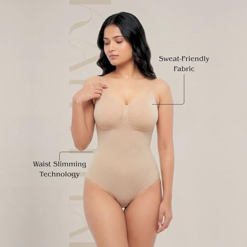 Image of Kaththai Women's Shapewear Tummy Control Bodysuit Seamless Sculpting Shaper Tank Top Body Suit & Snatched Waist Body Shaper Suit Thong or Brief
